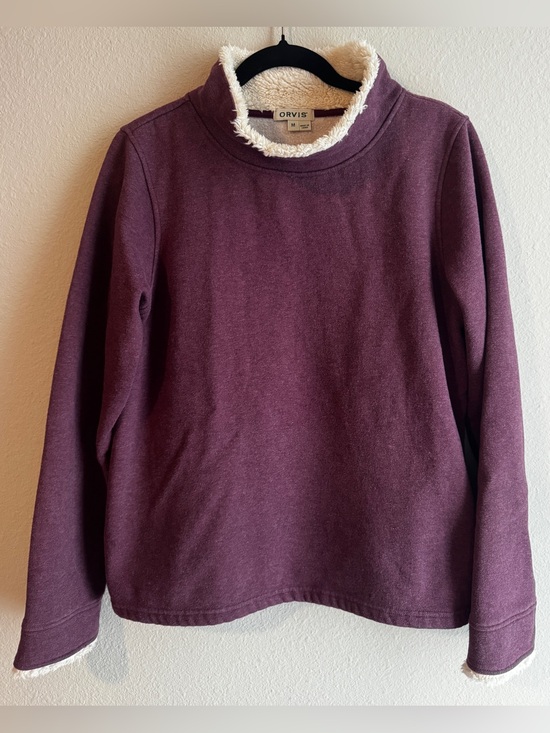 Orvis Sweaters - Orvis Women's Plum Sherpa-Lined Turtleneck Pullover size Medium